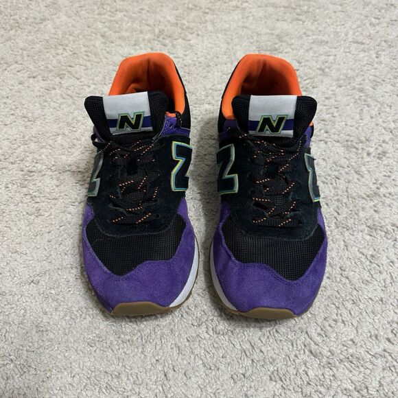 New Balance 574 Men’s Size 9 Black Purple Orange Blue Custom ML574PT2 - Picture 1 of 16